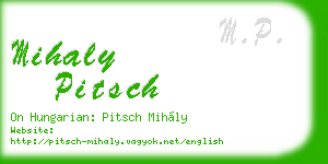 mihaly pitsch business card
